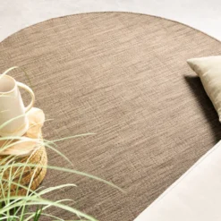 In- & Outdoor Teppich Rund - Malta Melange Natur