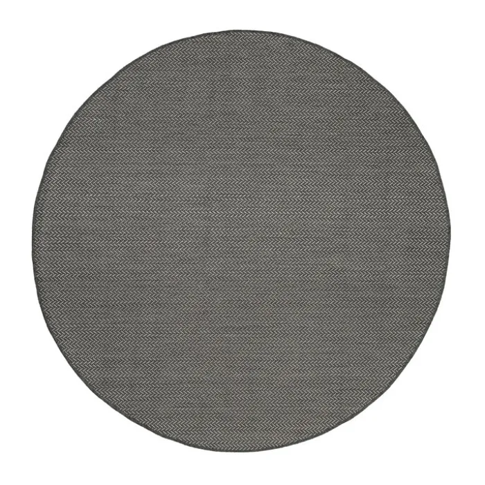In- & Outdoor Teppich Rund - Malta Arrow Schwarz