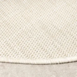 In- & Outdoor Teppich Rund - Malta Melange Creme