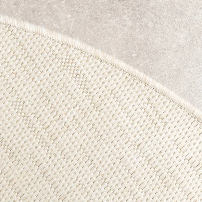 In- & Outdoor Teppich Rund - Malta Melange Creme
