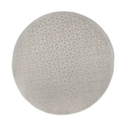 In- & Outdoor Teppich Rund - Piatto Argento Grau Weiß - Ø 160cm