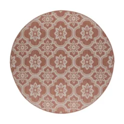 In- & Outdoor Teppich Rund - Rio Flower Rosa