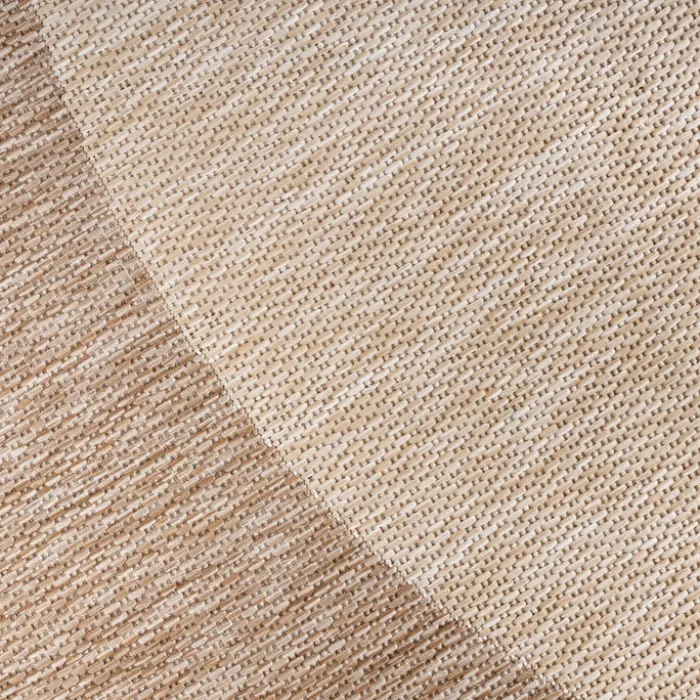 In- & Outdoor Teppich Rund - Sierra Border Creme Beige