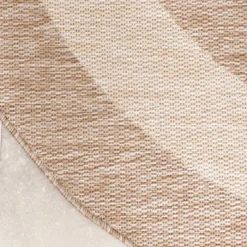 In- & Outdoor Teppich Rund - Sierra Border Beige Creme