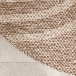 In- & Outdoor Teppich Rund - Sierra Arches Beige Creme