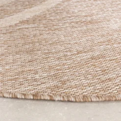 In- & Outdoor Teppich Rund - Sierra Arches Beige Creme