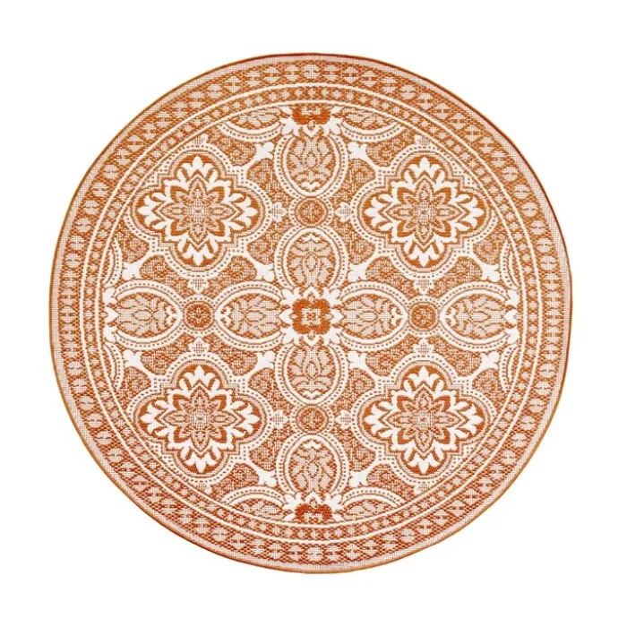 In- & Outdoor Teppich Rund - Summer Oriental Terracotta