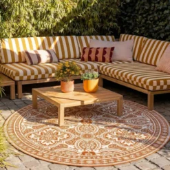 In- & Outdoor Teppich Rund - Summer Oriental Terracotta