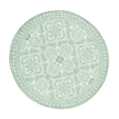 In- & Outdoor Teppich Rund - Summer Oriental Grün