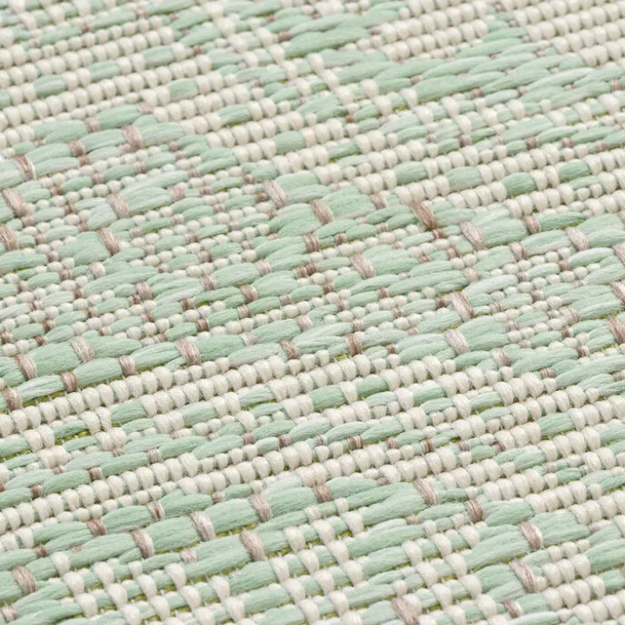 In- & Outdoor Teppich Rund - Summer Azteca Mint