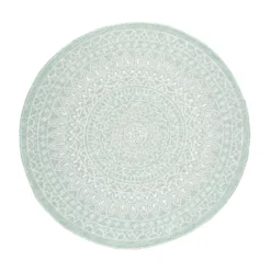 In- & Outdoor Teppich Rund - Summer Azteca Mint