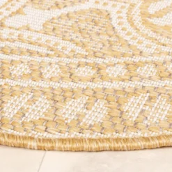 In- & Outdoor Teppich Rund - Summer Oriental Gelb