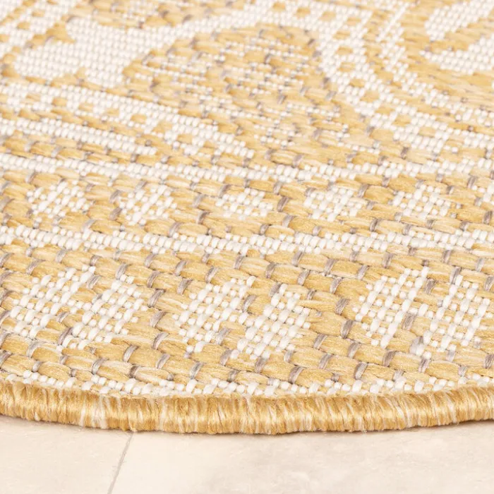 In- & Outdoor Teppich Rund - Summer Oriental Gelb