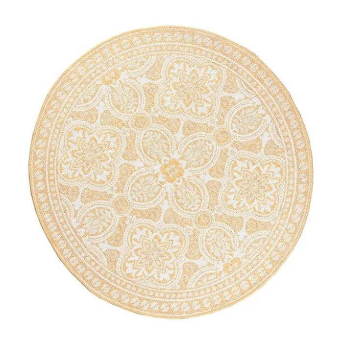 In- & Outdoor Teppich Rund - Summer Oriental Gelb