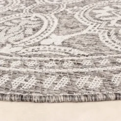 In- & Outdoor Teppich Rund - Summer Oriental Hellgrau
