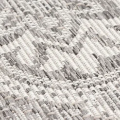 In- & Outdoor Teppich Rund - Summer Oriental Hellgrau