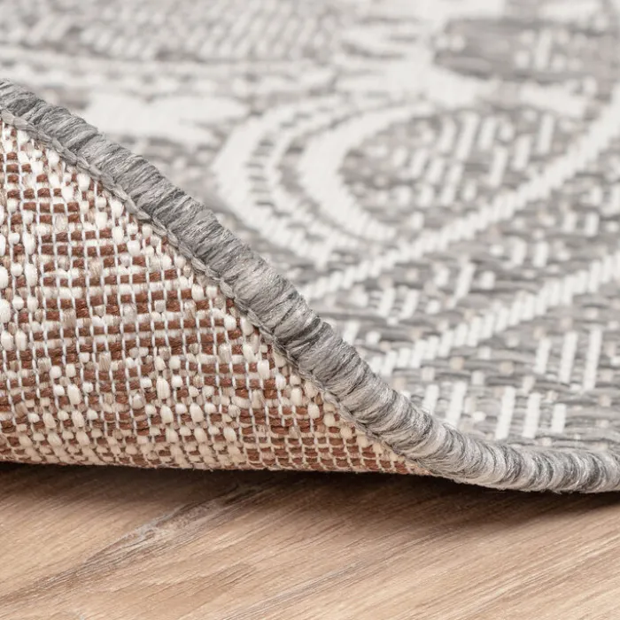 In- & Outdoor Teppich Rund - Summer Oriental Hellgrau