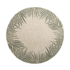 In- & Outdoor Teppich Rund - Tiga Edge Grün