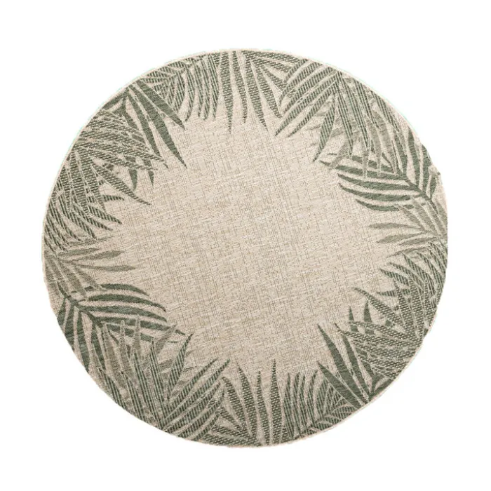 In- & Outdoor Teppich Rund - Tiga Edge Grün