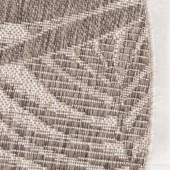 In- & Outdoor Teppich Rund - Tiga Edge Taupe
