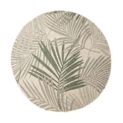 In- & Outdoor Teppich Rund - Tiga Palm Grün