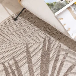 In- & Outdoor Teppich Rund - Tiga Palm Taupe