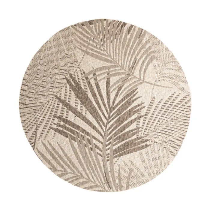 In- & Outdoor Teppich Rund - Tiga Palm Taupe