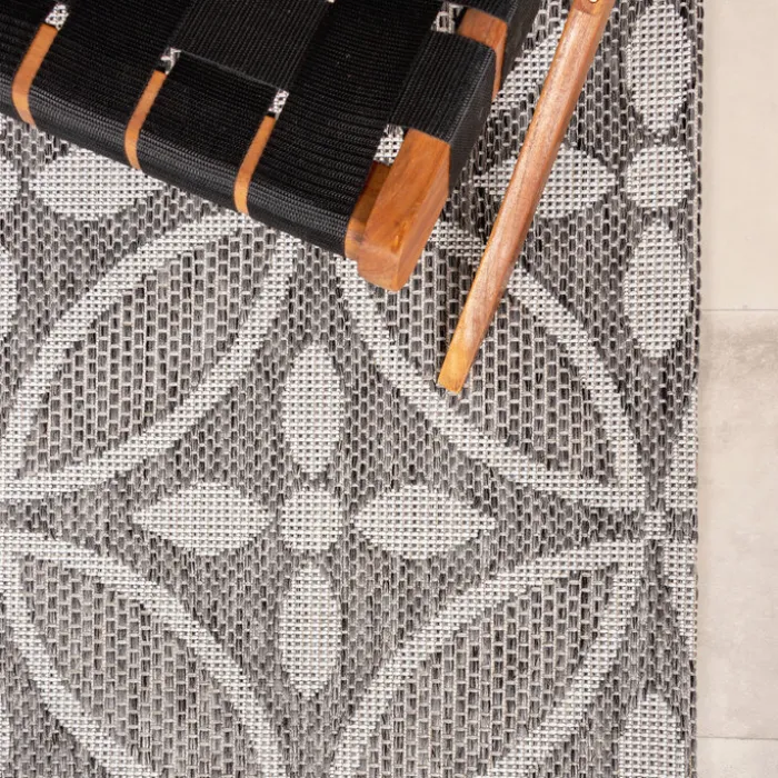 In- & Outdoor Teppich - Summer Pattern Grau
