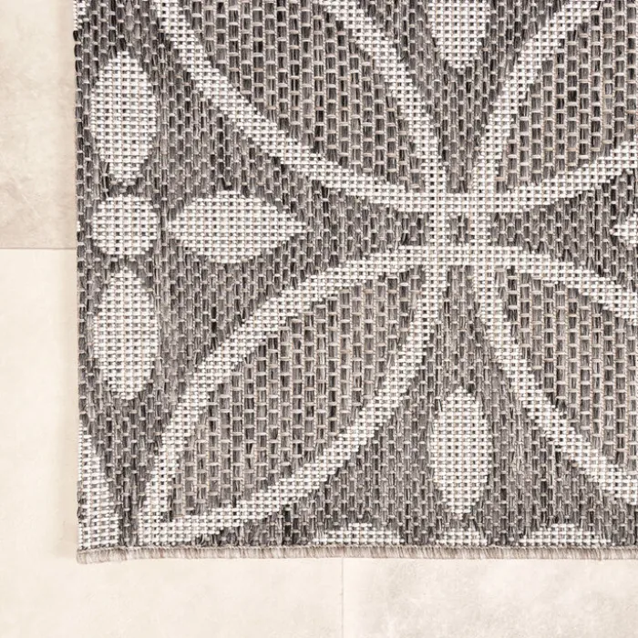 In- & Outdoor Teppich - Summer Pattern Grau