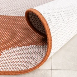 In- & Outdoor Teppich - Summer Swirl Terracotta