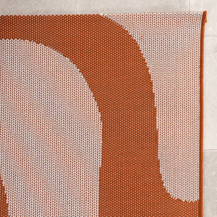 In- & Outdoor Teppich - Summer Swirl Terracotta
