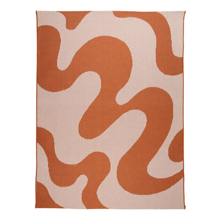 In- & Outdoor Teppich - Summer Swirl Terracotta