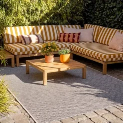 In- & Outdoor Teppich - Summer Tile Grau