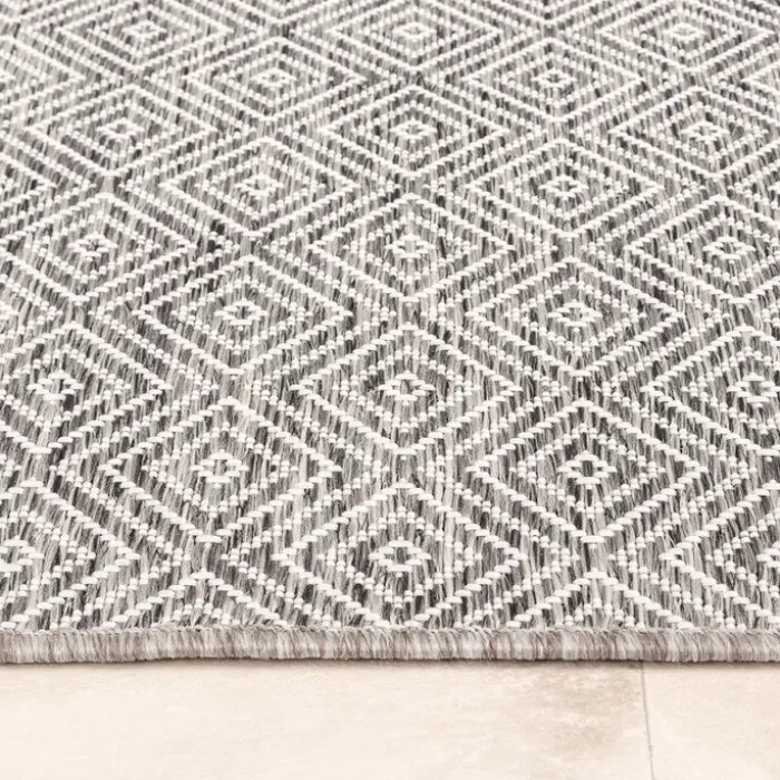 In- & Outdoor Teppich - Summer Tile Hellgrau
