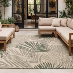 In- & Outdoor Teppich - Tiga Palm Grün