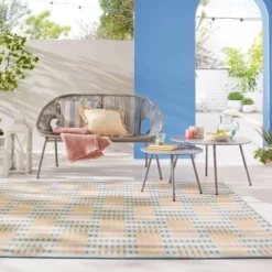 In- & Outdoor Teppich - Villo Check Bunt