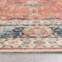 In- & Outdoor Teppich Vintage - Kairo Medaillon Terra Dunkelblau