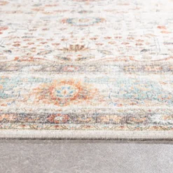 In- & Outdoor Teppich Vintage - Kairo Medaillon Creme Bunt