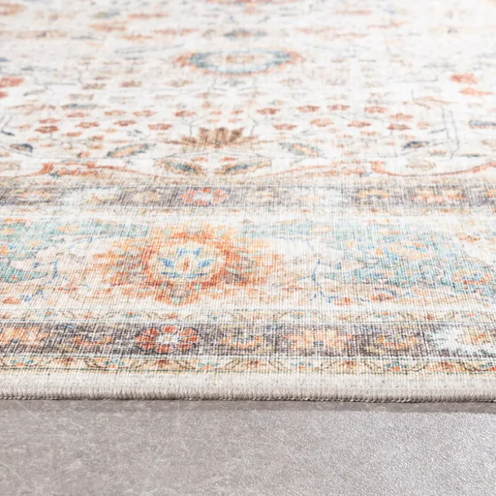 In- & Outdoor Teppich Vintage - Kairo Medaillon Creme Bunt