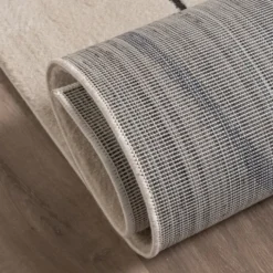 Japandi Teppich - Yori Lines Creme Schwarz