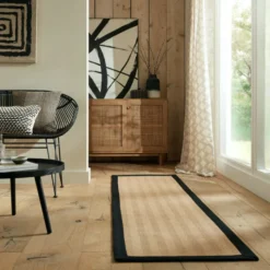 Jute Läufer - Herro Natur Schwarz - 60x230cm