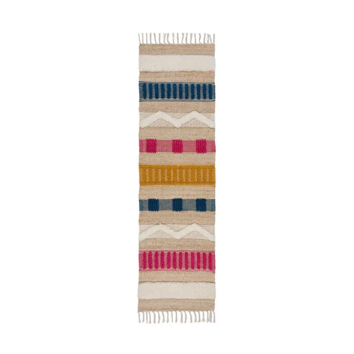 Jute Läufer - Jubio Medina Bunt - 60x230cm