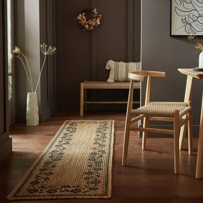 Jute Läufer - Marino Floral Beige - 60x230cm