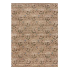 Jute Teppich - Amilio Floral Braun