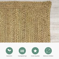 Jute Teppich - Fair Grün