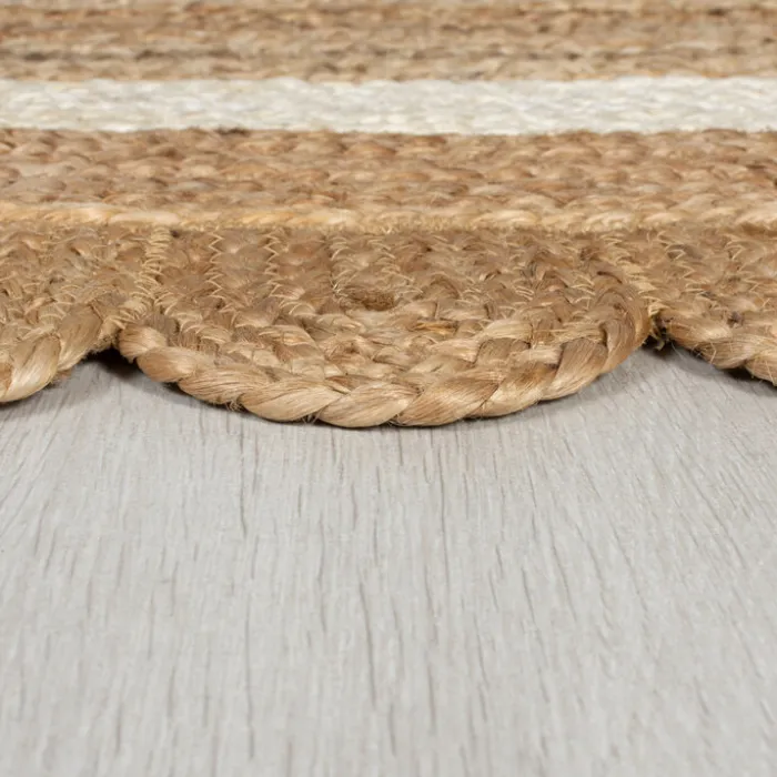 Jute Teppich - Grazo Natur Weiß