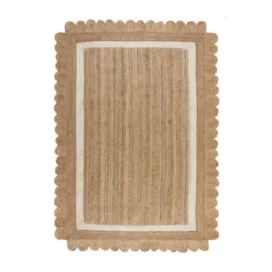 Jute Teppich - Grazo Natur Weiß