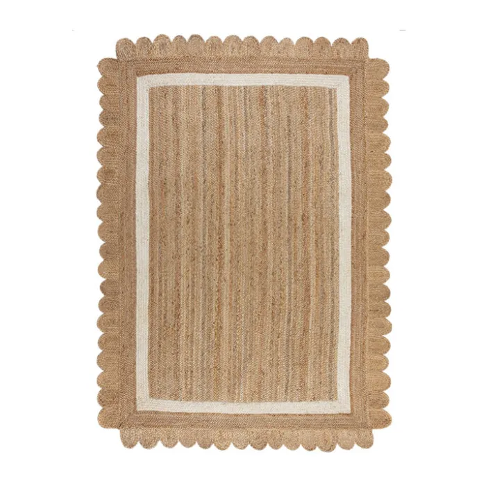 Jute Teppich - Grazo Natur Weiß