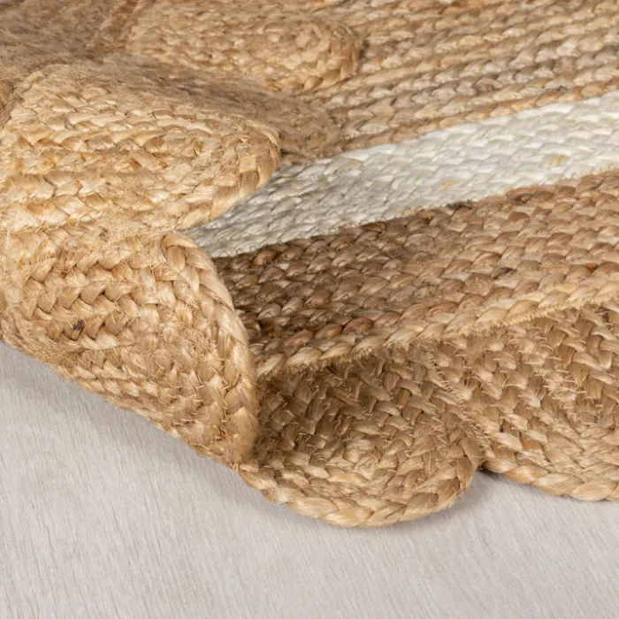 Jute Teppich - Grazo Natur Weiß