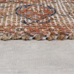 Jute Teppich - Mauro Vintage Braun Blau